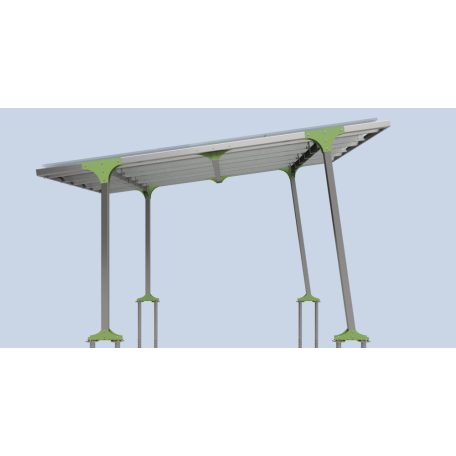 1 férőhelyes carport - napelemes autóbeálló bővítés