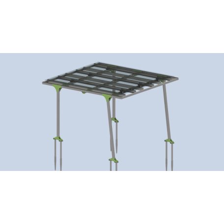 2 férőhelyes carport - napelemes autóbeálló bővítés