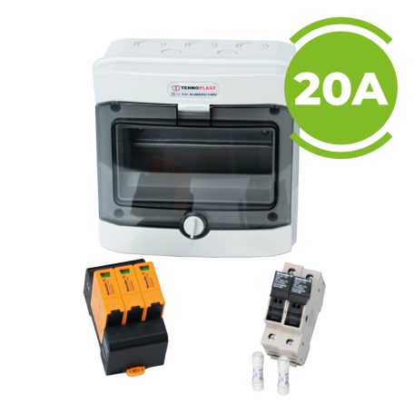 DC túlfeszültség és túláram védelmi szett 1 munkapont 1 sztring 20A