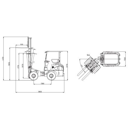 WATT-FL12E elektromos mini targonca